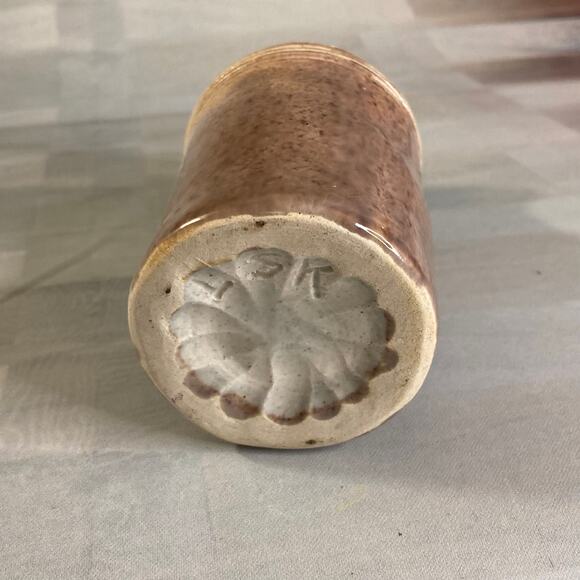 Vintage 70s Artisan Mini Milk Jug Shaped Bud Vase Signed Ohio Made - Picture 3 of 3